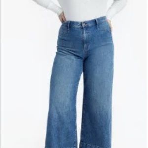 NWT Gap Wide-Leg High Rise Jeans - Black Denim US 14